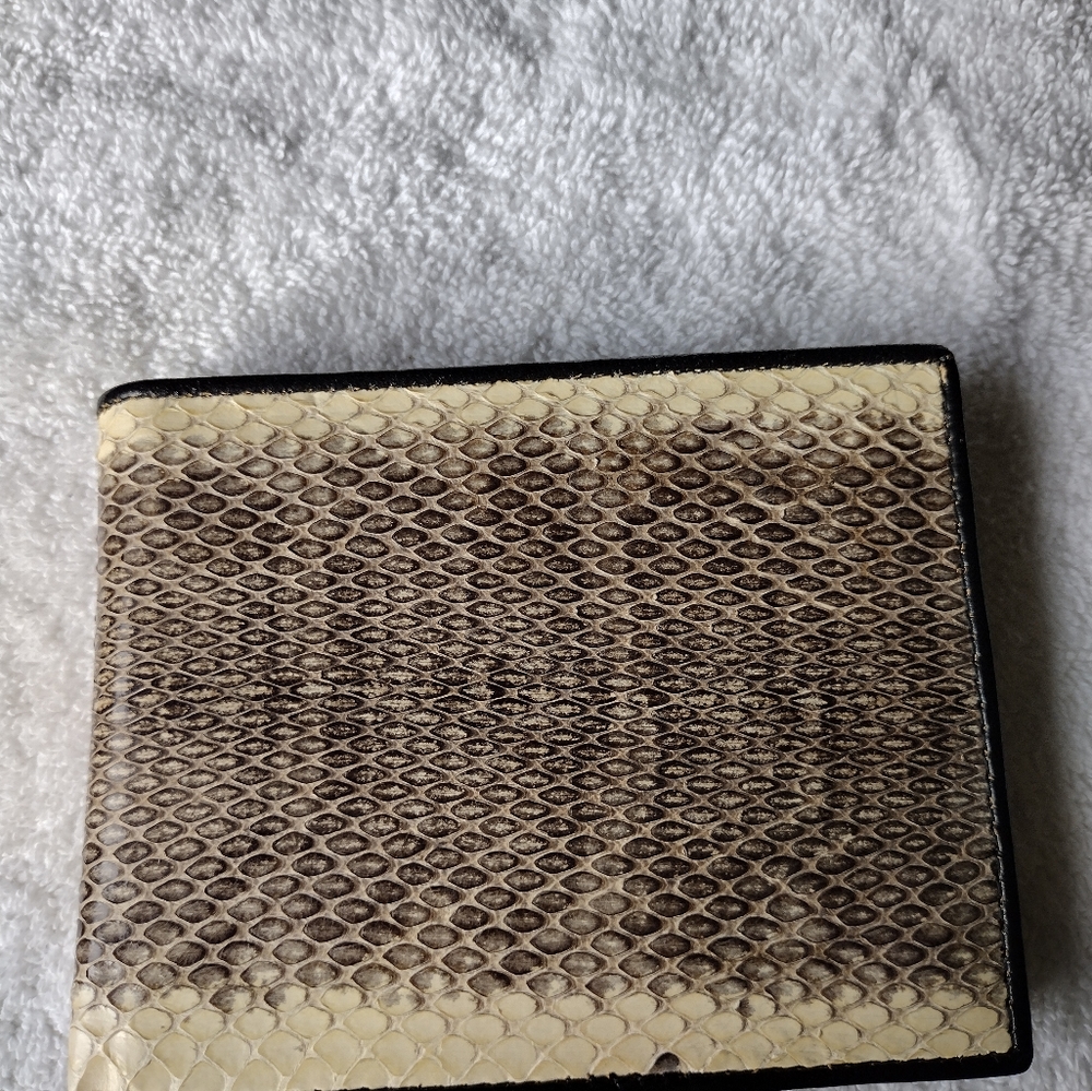 Men's Bifold Wallet Genuine Snakeskin Leather NWOT